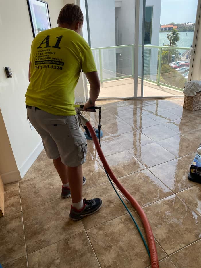 A-1 Commercial Grade Cleaning - Condo Tile and Grout Cleaning