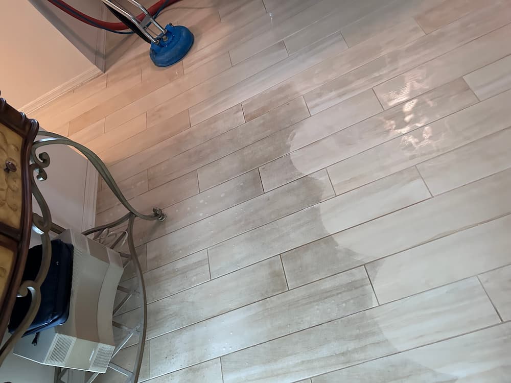A-1 Commercial Grade Cleaning - Kitchen Tile and Grout Cleaning